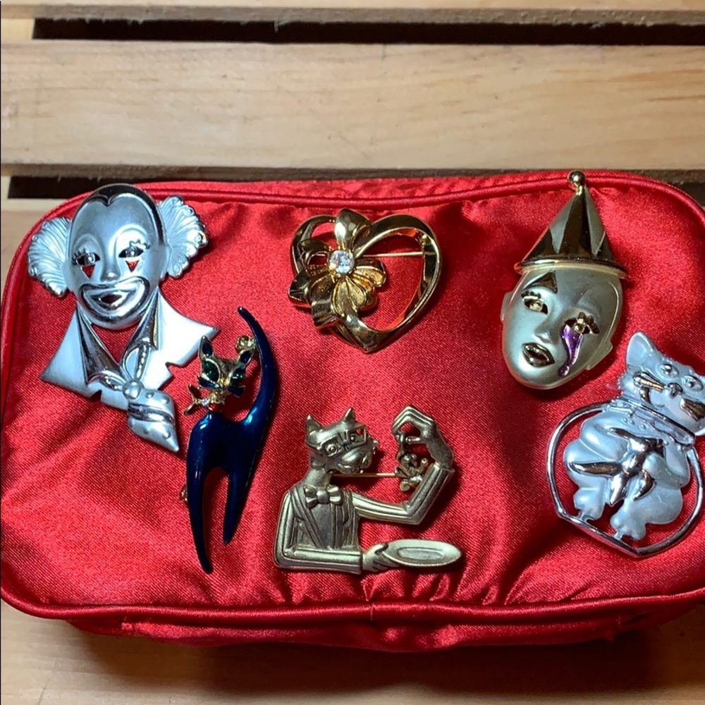Six Vintage Pin Set